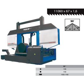   PILOUS ARG1100DC SAF kétoszlopos hidraulikus félautomata szalagfűrészgép