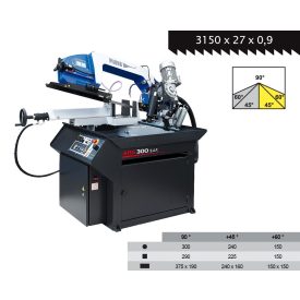 PILOUS ARG300 hidraulikus félautomata szalagfűrészgép