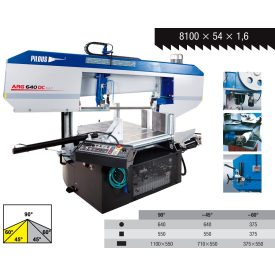   PILOUS ARG640DC SAF kétoszlopos hidraulikus félautomata szalagfűrészgép